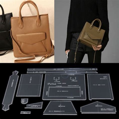 11Pcs DIY Acrylic Template Leather Handbag Shoulder Bag Pattern