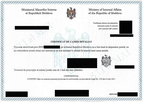 Certified Translation of Moldovan Criminal Record from Romanian to ...