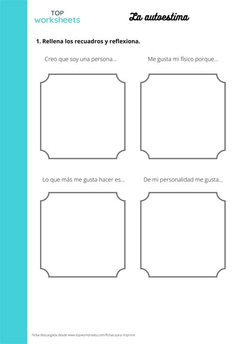 Completa Y Reflexiona Ficha Para Imprimir Topworksheets