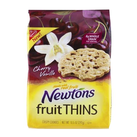 Newtons Fruit Thins Crispy Cookies Cherry Vanilla 105 Oz Instacart