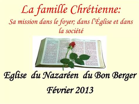 Ppt La Famille Chr Tienne Sa Mission Dans Le Foyer Dans L Glise Et