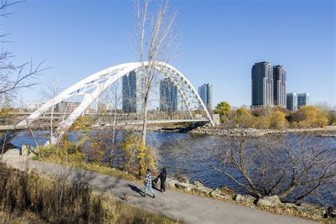 Humber Bay Arch Bridge Etobicoke Ontario Canada Editorial Image