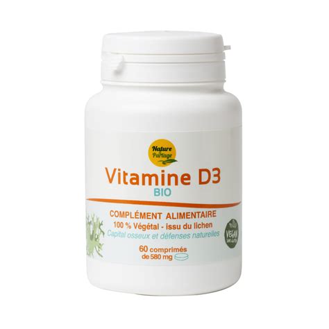 Vitamine D3 Bio 60 Comprimés Vitamines Santé Bio Europe