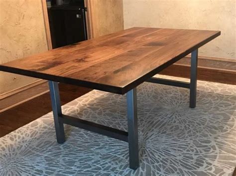 Solid Wood And Steel Tables Rustic Modern Handcrafted Furniture