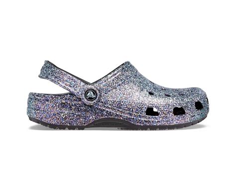 Crocs Classic Glitter Clogs - Black/Multi | World of Clogs