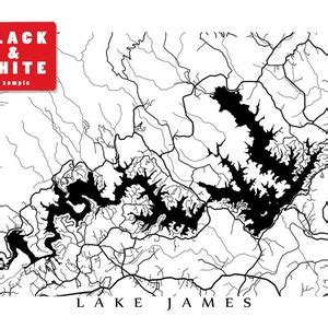 Lake James, NC Map Print North Carolina Poster - Etsy