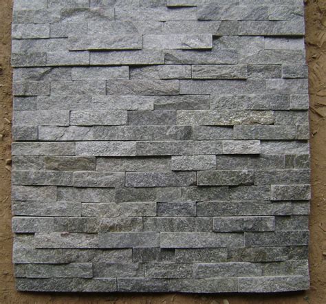 Grey Blue Slate Quartz Culture Stone Wall Cladding Tile China Culture