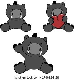 Cute Little Baby Boar Cartoon Sitting Stock Illustration 1788924428 ...