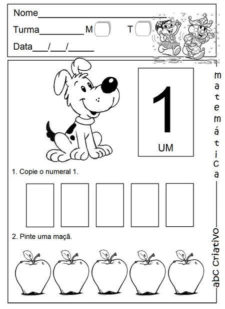 Atividade De Matematica Jardim 1 Educação