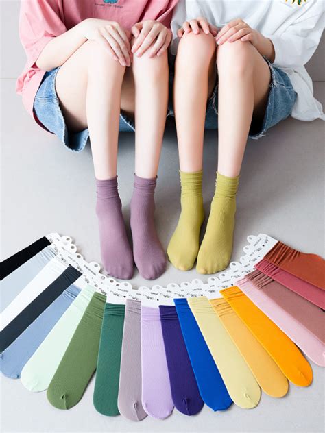 Fashion Korean Womens Socks Velvet Socks Womens Tube Socks Thin