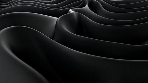 Wallpaper iPhone 16, waves, black, OS #25957