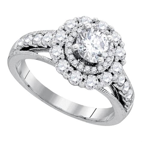 14kt White Gold Women S Round Diamond Solitaire Bridal Wedding