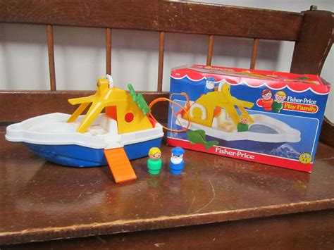 Vintage Fisher Price Little People Cruise Boat Box Set 2524 B Play