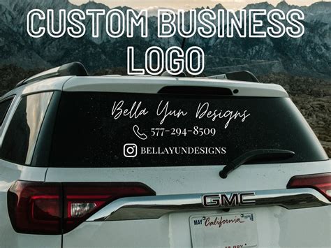 Custom Business Car Decal Custom Vinyl Decal Business Logo Car Decal ...