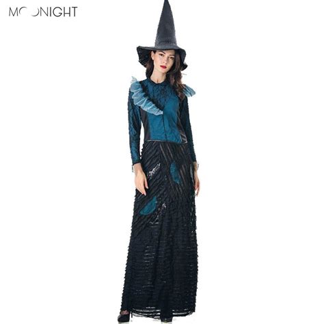 Moonight Sexy Witch Costume Deluxe Adult Women Halloween Cosplay Witch