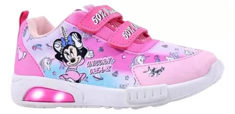 Zapatillas Disney Minnie Mouse Luz Led Ni A Footy Pop