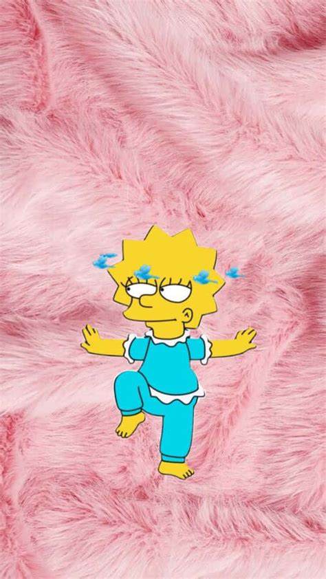 Download Lisa Simpson Velvet Aesthetic Wallpaper