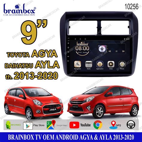 Jual Brainbox TV Mobil OEM Toyota Agya Ayla 2013 2020 Android Headunit