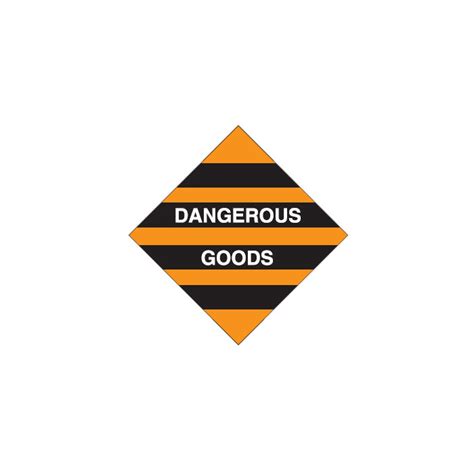 Hazardous Material Placards Label Dangerous Goods Black Orange