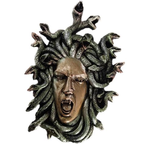 Medusa Duvar Heykeli Yunan Mitolojisinde Canavar Heykeli Gotik Efsane