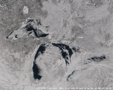 Viirs Imagery Shows Ice Cover On Great Lakes Cimss Satellite Blog Cimss