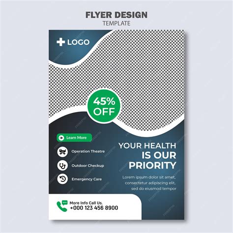 Premium Vector | Medical poster template design