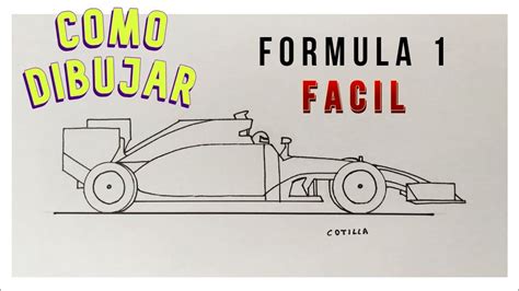 Como Dibujar un Fórmula 1 FACIL Dibujo Fácil de coche de carreras F1