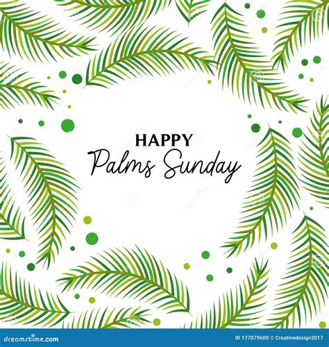 Happy Palms Sunday Vector Stock Vector Illustration Of Celebrate