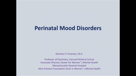 Perinatal Mood Disorders Youtube