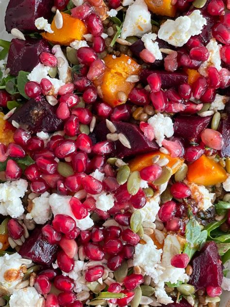 Roasted Beetroot Pumpkin And Lentil Salad Italian Kitchen Confessions