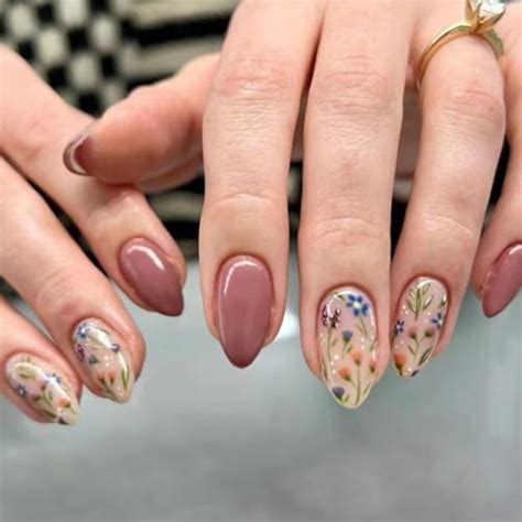 24 Pcs Pink Press On Nails Short Almond Yefiuo French