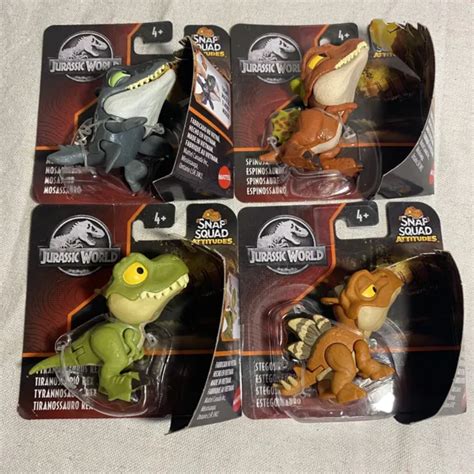 Mattel Jurassic World Snap Squad Attitudes Stegosaurus Spinosaurus