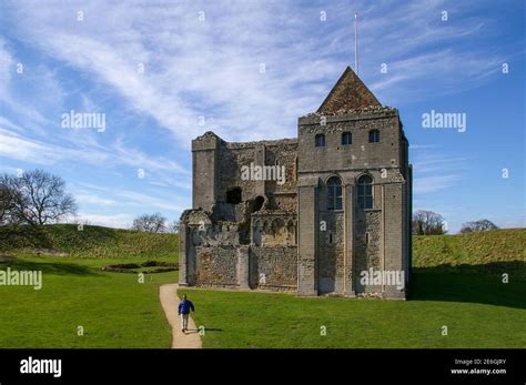 Castle Rising Castle A 12th Century Norman Building Norfolk Uk Man