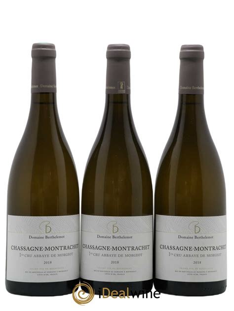 Acheter Chassagne Montrachet Er Cru Abbaye De Morgeot Berthelemot