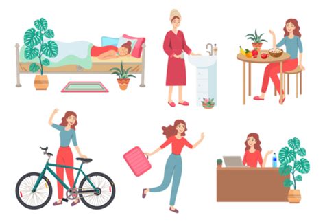 Morning Routine Illustration Png Transparent Images Free Download