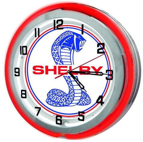 Ford Shelby Cobra Neon Sign Clock Muscle Car Garage Etsy