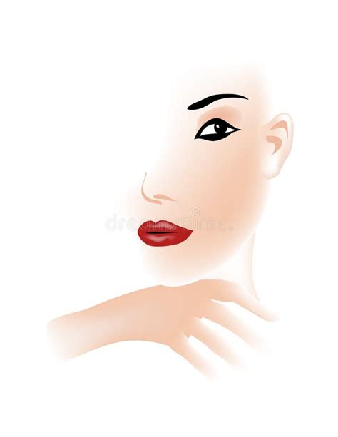 Beauty Fashion Model Model Chin Stock Illustrations 383 Beauty