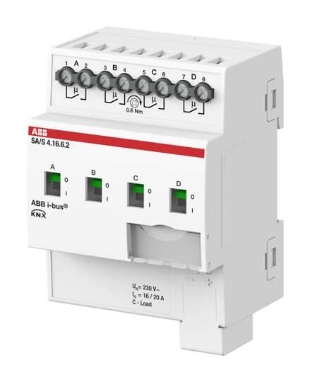 ABB SA S4 16 6 2 Switch Actuator 4 Fold 16 A C Load Energy Function