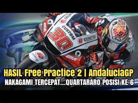 Hasil Sesi Free Practice Motogp Andalucia Youtube