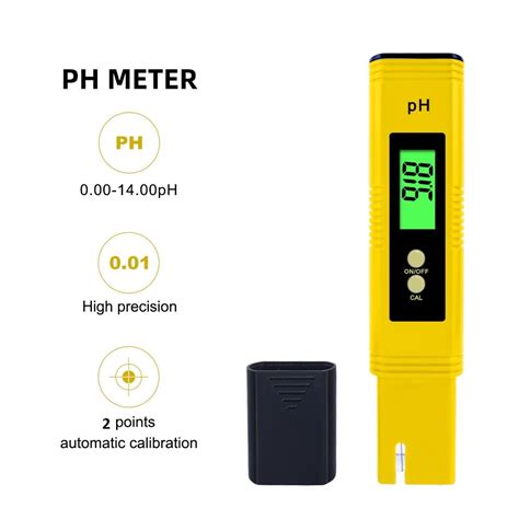 Medidor De Ph Digital Peachimetro Phmetro Portatil Amarillo Jhomasaja