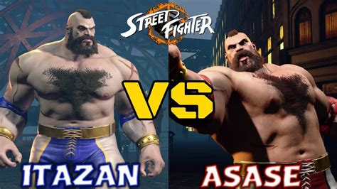 Street Fighter Itazan Zangief Vs Asase Zangief Sf Youtube