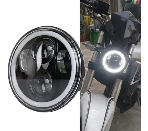 Farol Led Para Harley Davidson Sportster Preteado Ou Preto Mercado Livre