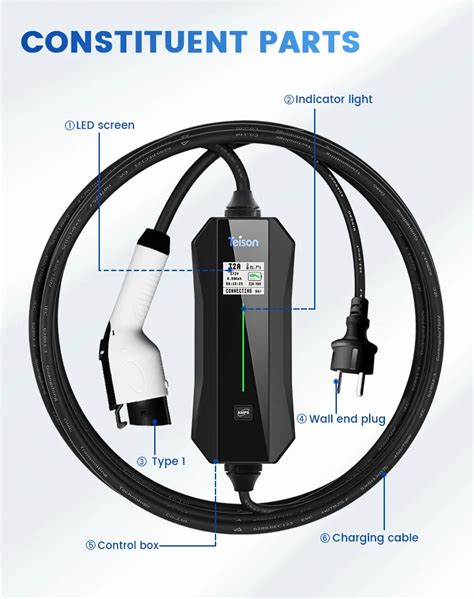 Teison Mode2 16a Portable Ev Fast Car Battery Charger Type 1 Plug Buy