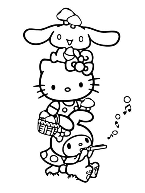 Printable Hello Kitty and Friends Coloring Pages Free for Kids