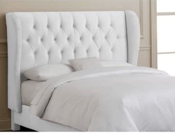 Tufted Wingback Upholstered Headboard, Velvet White - Contemporary - Headboards - by Hayneedle