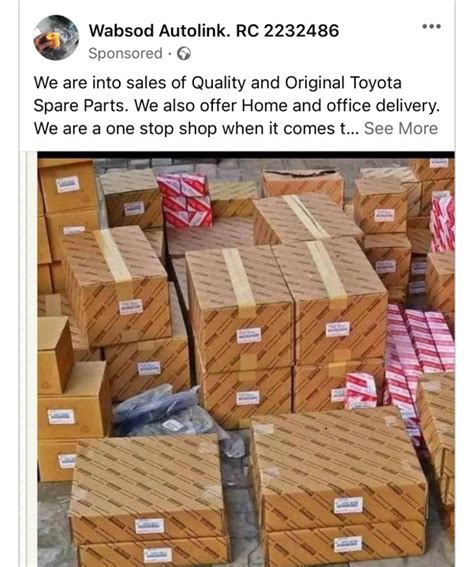 Genuine Toyota Spare Parts Autos Nigeria