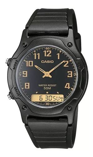 Pulseira de relógio masculina de resina Casio AW 49h 1bvdf cor de