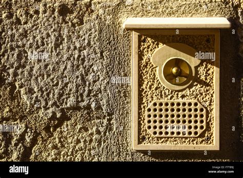 Color image of a vintage door bell Stock Photo - Alamy