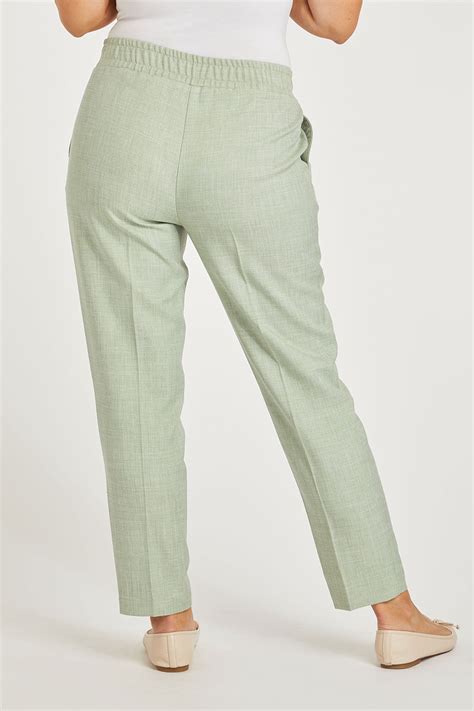 Straight Leg Elasticated Trousers Bonmarché