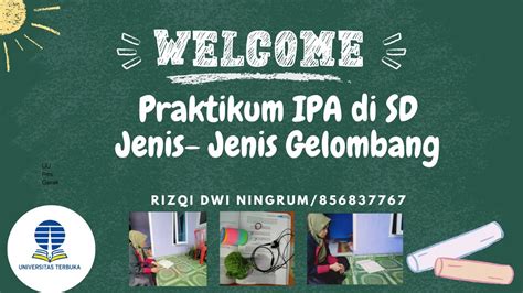 Praktik Ipa Di Sd Modul Jenis Dan Bentuk Gelombang Youtube